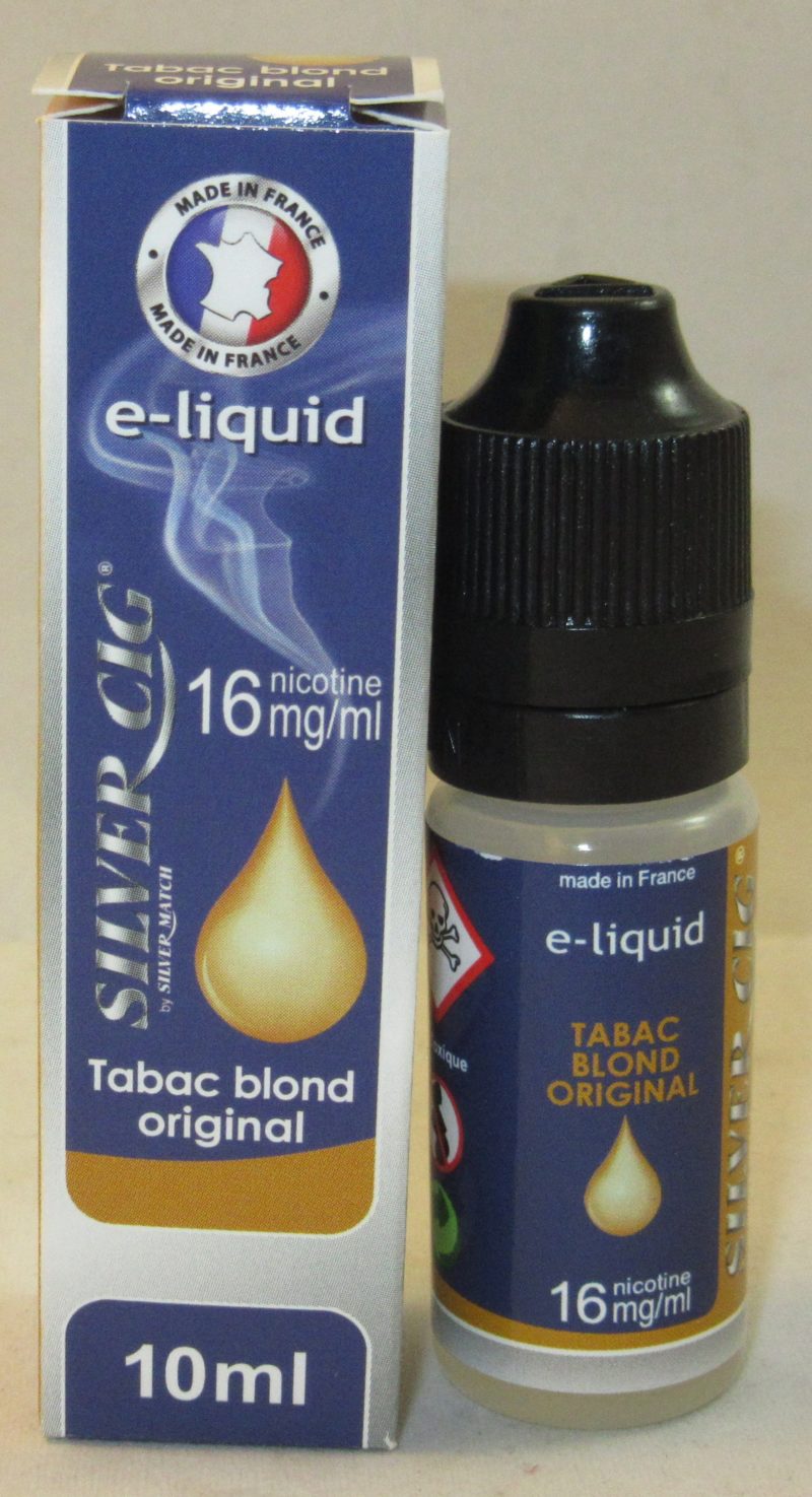 E-liquide silver cig tabac blond original 16 mg