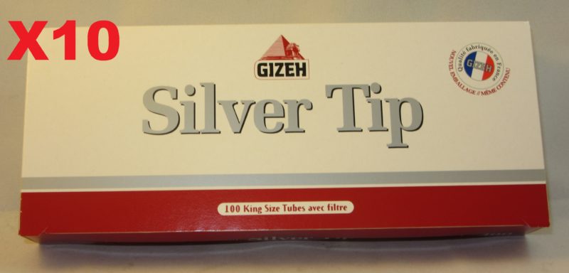 Tube GIZEH silver tip en 100 X10