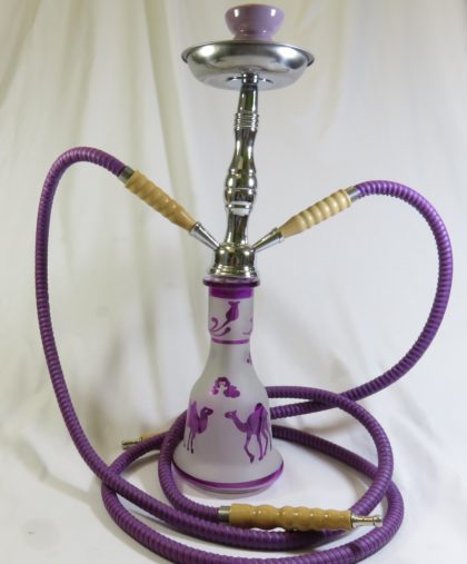 Narguilé Hookah 42 cm décor camel violet