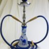 Narguilé HOOKAH 42 cm 2 tuyaux décor camel bleu