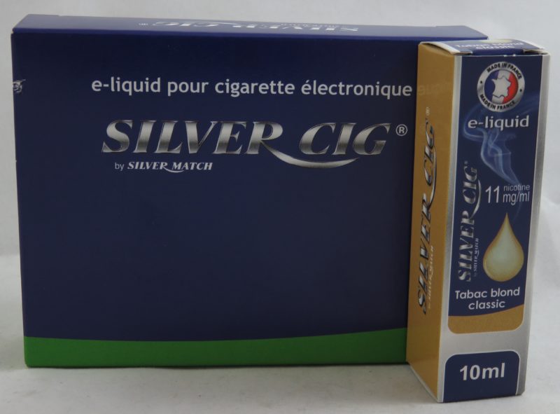 5 flacons silver cig tabac blond classic 11mg