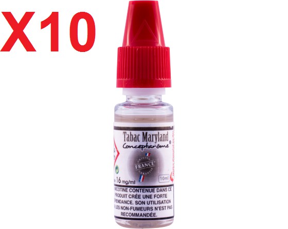 10 X Concept Arôme Maryland en 16 mg de nicotine