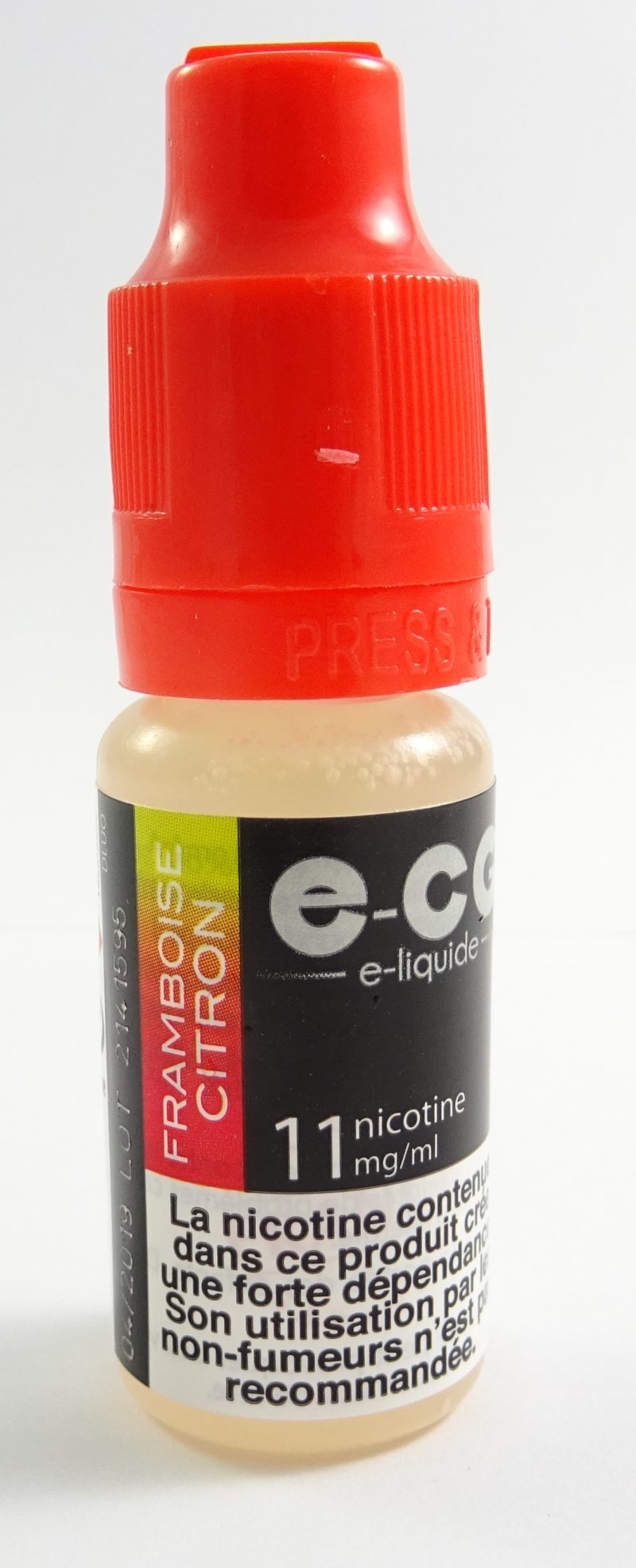 E-liquide E-CG framboise-citron 11 mg