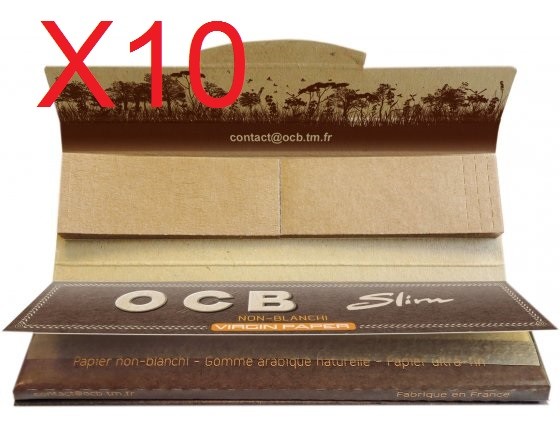 10 cahiers OCB SLIM+FILTRES non blanchis