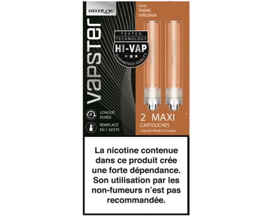 Cartouche e-liquide silver cig tabac virginia 6 mg