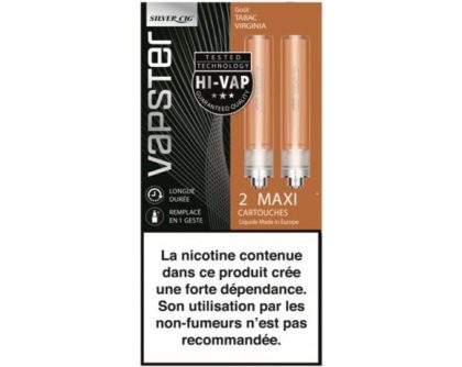 Cartouche e-liquide silver cig tabac virginia 12 mg
