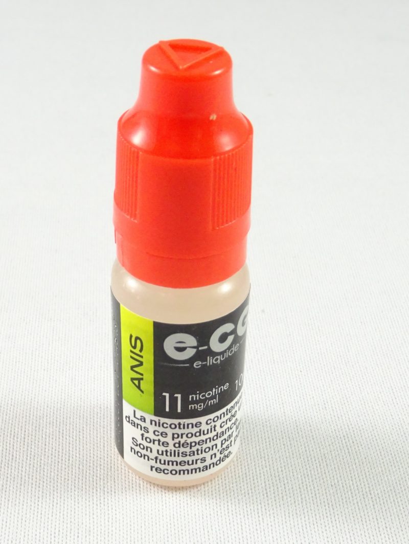 E-liquide E-CG anis 11 mg de nicotine.