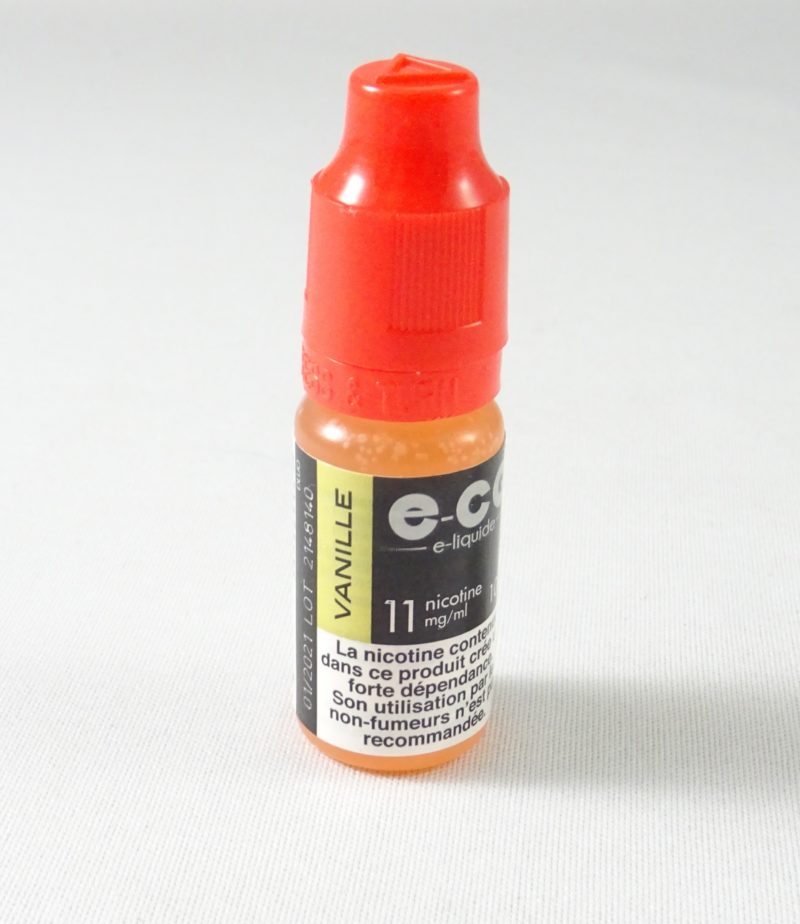 E-CG e-liquide vanille 11 mg de nicotine.