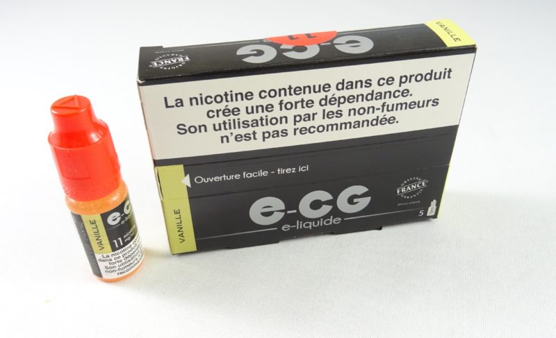 Boite 5 flacons E-CG vanille 11 mg de nicotine