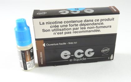 Boite 5 flacons E-CG réglisse 6mg de nicotine