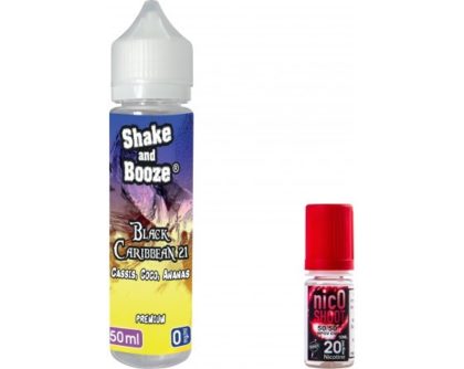 E-liquide SHAKE and BOOZE black caribbean 50ml+1 nicoshoot 10ml