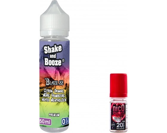 E-liquide SHAKE and BOOZE blaze 50ml + 1 nicoshoot 10ml