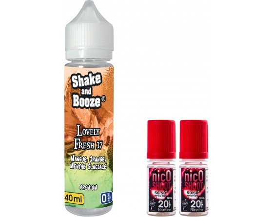E-liquide SHAKE and BOOZE Lovely Fresh 40ml + 2 nicoshoot 10ml