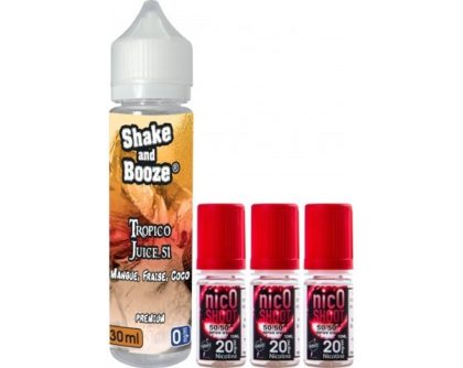 E-liquide SHAKE and BOOZE Tropico Juice 30ml + 3 nicoshoot 10ml
