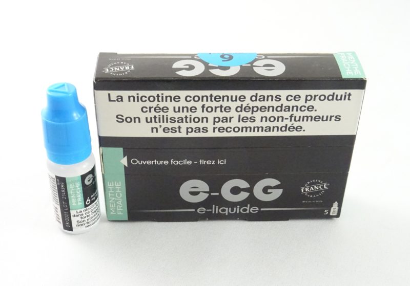 Boite 5 flacons E-CG menthe fraiche 6mg de nicotine