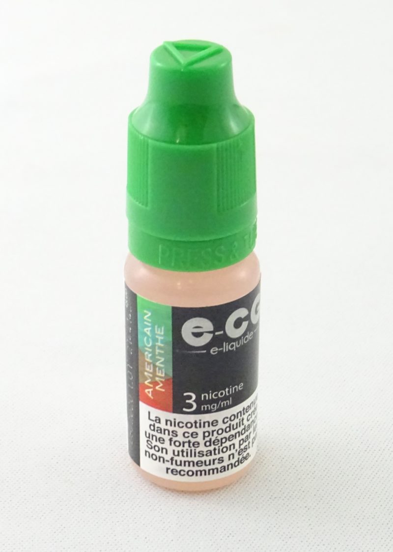 E-CG e-liquide américain/menthe 3mg.