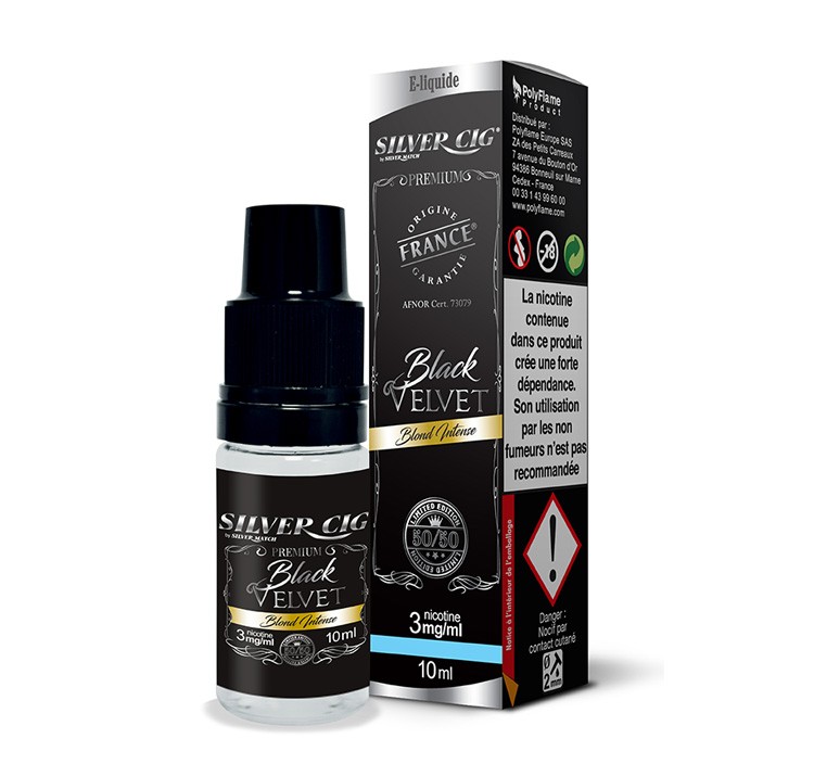 E-liquide silver cig Black Velvet Tabac Intense 3mg/ml