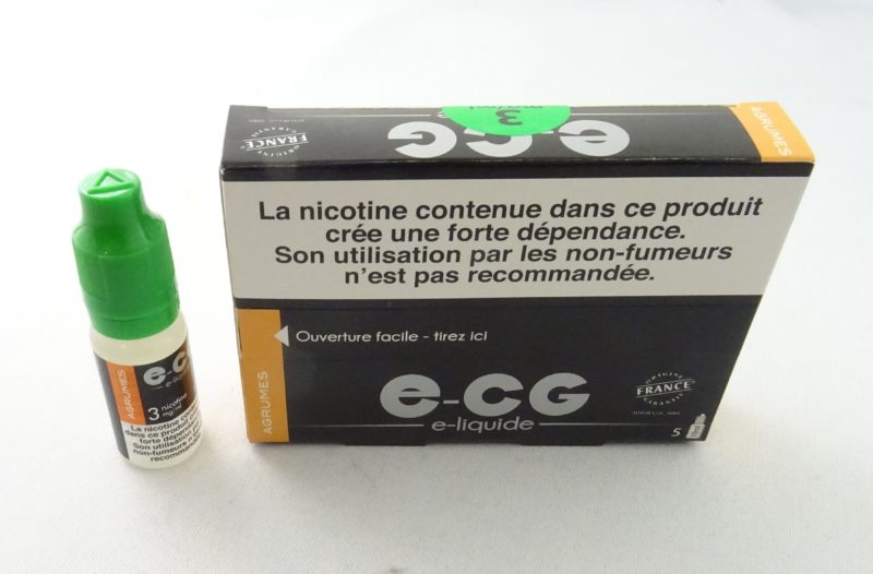 Boite 5 flacons E-CG agrume 6mg de nicotine