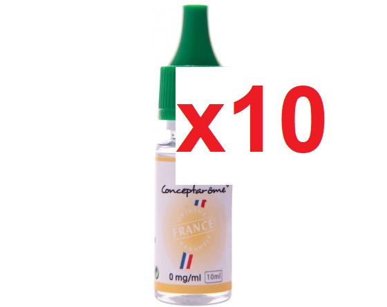 10x E-liquide concept arome banane 0 mg de nicotine