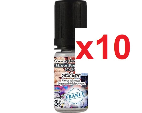 E-liquide concept arome STICKER 3mg de nicotine E-liquide concept arome STICKER 3mg de nicotine