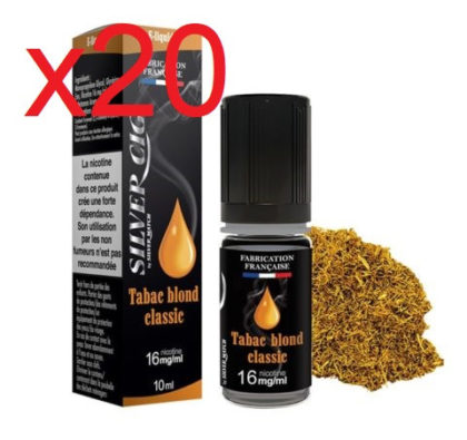 20 flacons e-liquide silvrer cig blond clasic 11 mg