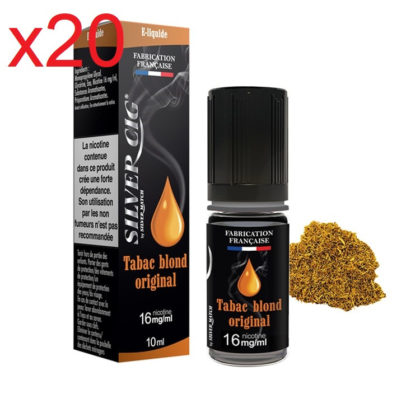20 flacons e-liquide silvrer cig blond original 11 mg