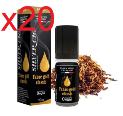 20 flacons e-liquide silvrer cig blond original 16 mg