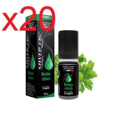 20 flacons e-liquide silvrer menthe glaciale 16 mg