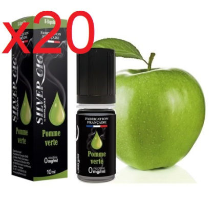 20 flacons e-liquide silver cig citron vert 16 mg
