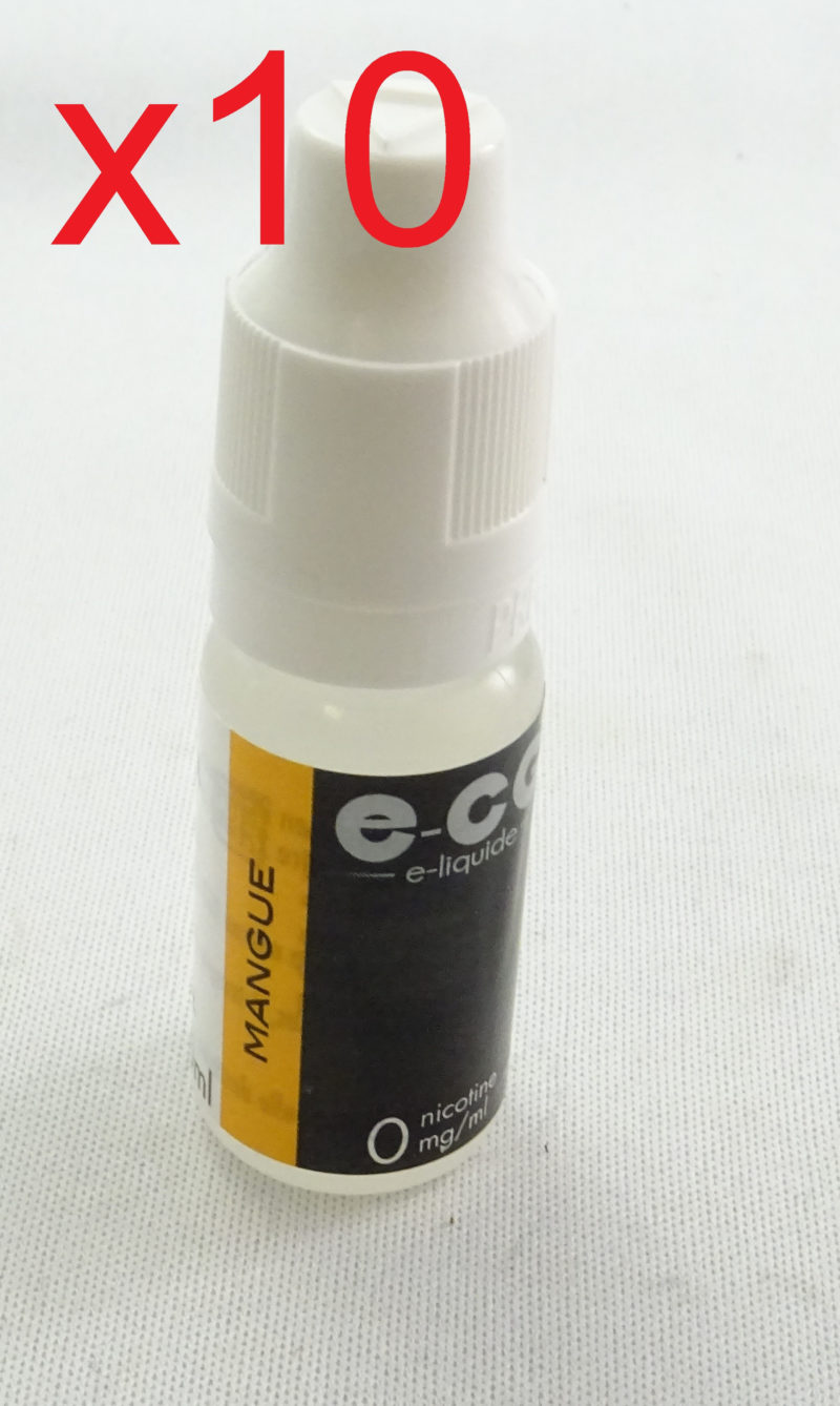 5 flacons E-CG e-liquide mangue 0mg.