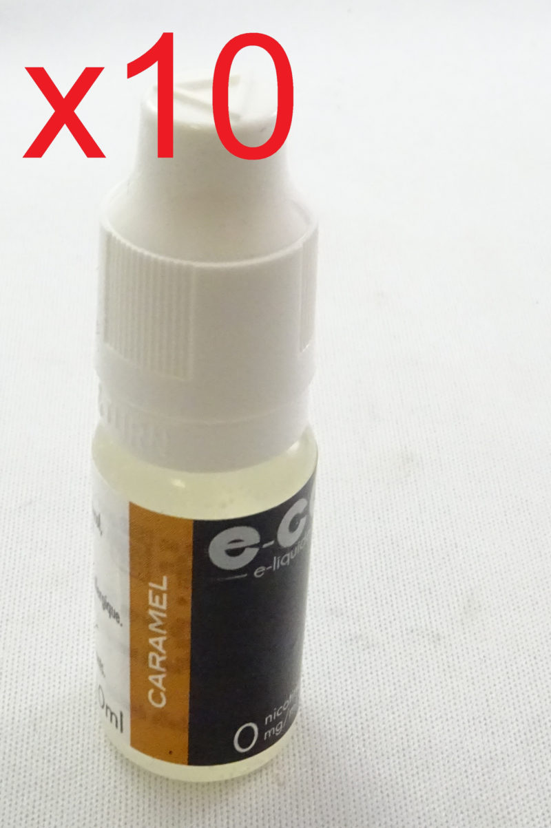 5 flacons E-CG e-liquide caramel 0mg.