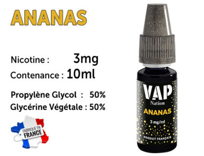 E-liquide VAP NATION agrumes 3 mg/ml de nicotine