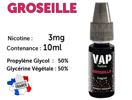 E-liquide VAP NATION fruit rouge 3 mg/ml de nicotine