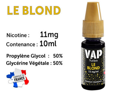 E-liquide Vap Nation le blond 11mg/ml de nicotine