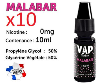 E-liquide VAP NATION malabar 0 de nicotine