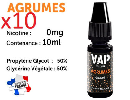 E-liquide VAP NATION agrumes 0 de nicotine