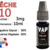 E-liquide VAP NATION pêche 3 mg/ml de nicotine
