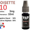 E-liquide VAP NATION noisette 3 mg/ml de nicotine