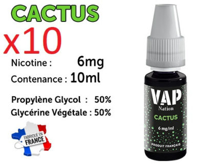 Vap Nation cactus 6mg/ml de nicotine.