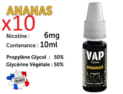 Vap Nation ananas 6mg/ml de nicotine.