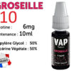 Vap Nation groseille 6mg/ml de nicotine.