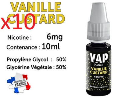 Vap Nation vanille custard 6mg/ml de nicotine.