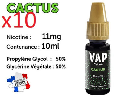 E-liquide Vap Nation cactus 11mg/ml de nicotine