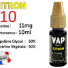 E-liquide Vap Nation citron 11mg/ml de nicotine