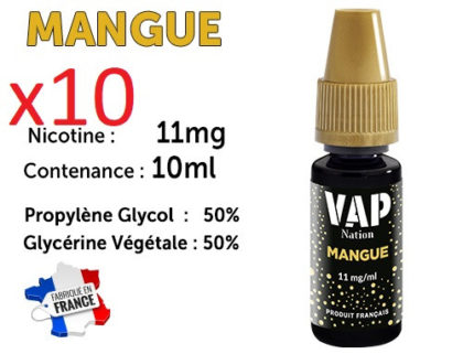 E-liquide Vap Nation mangue 11mg/ml de nicotine