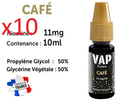 E-liquide Vap Nation café 11mg/ml de nicotine