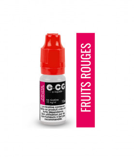 5 flacons E-CG e-liquide fruit rouge 6mg.