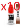 5 flacons e-liquides E-CG e-liquide noix de coco 0mg.