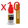 10 flacons e-liquides E-CG e-liquide cassis 16mg/ml de nicotine.