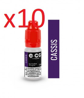10 flacons e-liquides E-CG e-liquide noisette 0mg/ml de nicotine.